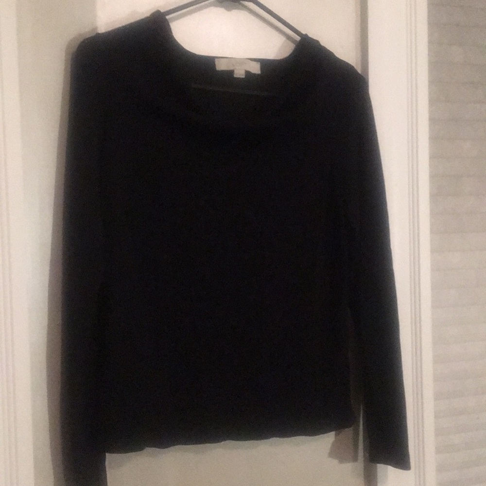 Loft long sleeve drape neck top